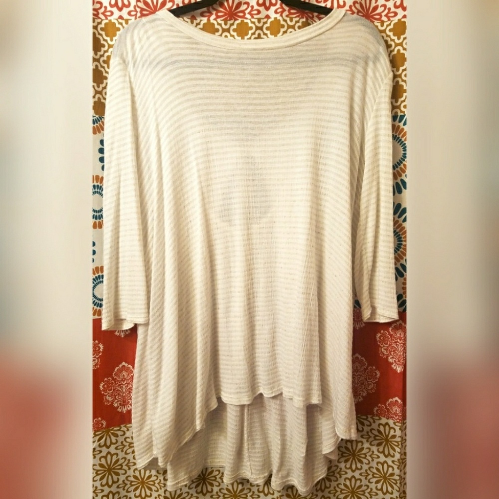 BOGO Cream Colored Oversized  Top w/ Scoop Back